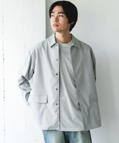 URBAN RESEARCH DOORS（アーバンリサーチドアーズ）の「ウールライクシャツジャケット（その他アウター・メンズ・グレー系その他/ブラウン/ライトグレー・MEDIUM/LARGE）」の9枚目の写真