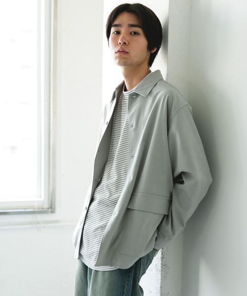 URBAN RESEARCH DOORS（アーバンリサーチドアーズ）の「ウールライクシャツジャケット（その他アウター・メンズ・グレー系その他/ブラウン/ライトグレー・MEDIUM/LARGE）」の10枚目の写真