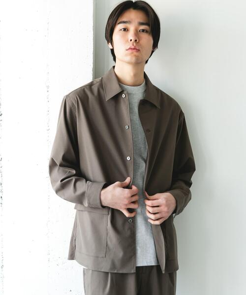 URBAN RESEARCH DOORS（アーバンリサーチドアーズ）の「ウールライクシャツジャケット（その他アウター・メンズ・グレー系その他/ブラウン/ライトグレー・MEDIUM/LARGE）」の16枚目の写真