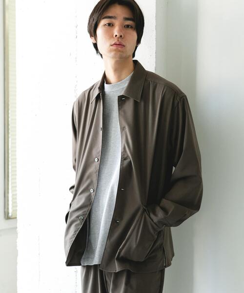 URBAN RESEARCH DOORS（アーバンリサーチドアーズ）の「ウールライクシャツジャケット（その他アウター・メンズ・グレー系その他/ブラウン/ライトグレー・MEDIUM/LARGE）」の17枚目の写真