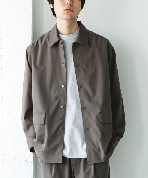 URBAN RESEARCH DOORS（アーバンリサーチドアーズ）の「ウールライクシャツジャケット（その他アウター・メンズ・グレー系その他/ブラウン/ライトグレー・MEDIUM/LARGE）」の18枚目の写真