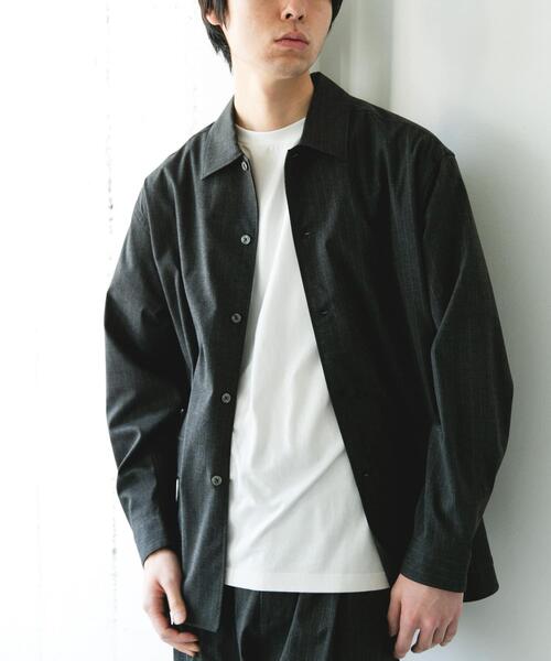 URBAN RESEARCH DOORS（アーバンリサーチドアーズ）の「ウールライクシャツジャケット（その他アウター・メンズ・グレー系その他/ブラウン/ライトグレー・MEDIUM/LARGE）」の4枚目の写真