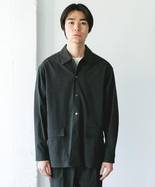 URBAN RESEARCH DOORS（アーバンリサーチドアーズ）の「ウールライクシャツジャケット（その他アウター・メンズ・グレー系その他/ブラウン/ライトグレー・MEDIUM/LARGE）」の7枚目の写真