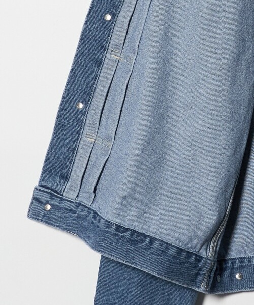 A DAY IN THE LIFE UNITED ARROWS(アデイインザライフユナイテッドアローズ)の「デニム トラッカー ジャケット<A DAY IN THE LIFE>(デニムジャケット・メンズ・コバルトブルー/ブラック・L/M)」の9枚目の写真