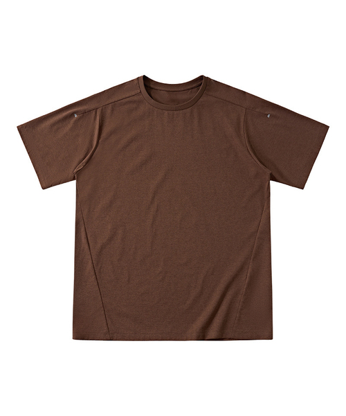 BUTTON SEOUL(ボタンソウル)の「エアライトデイリーパフォーマンスラグランショートスリーブ(8 COLORS)(Tシャツ/カットソー・メンズ・ブラック/ブラウン/グレー/オレンジ/ブルー/グリーン/アイボリー/バイオレット・MEDIUM/LARGE/X-LARGE)」の4枚目の写真