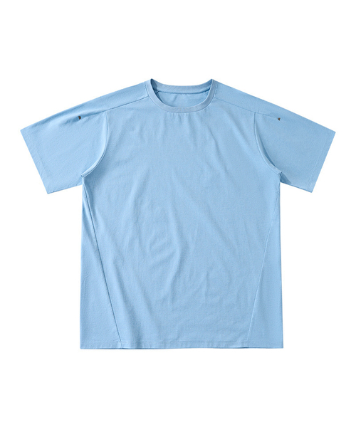 BUTTON SEOUL(ボタンソウル)の「エアライトデイリーパフォーマンスラグランショートスリーブ(8 COLORS)(Tシャツ/カットソー・メンズ・ブラック/ブラウン/グレー/オレンジ/ブルー/グリーン/アイボリー/バイオレット・MEDIUM/LARGE/X-LARGE)」の6枚目の写真