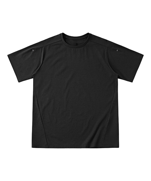 BUTTON SEOUL(ボタンソウル)の「エアライトデイリーパフォーマンスラグランショートスリーブ(8 COLORS)(Tシャツ/カットソー・メンズ・ブラック/ブラウン/グレー/オレンジ/ブルー/グリーン/アイボリー/バイオレット・MEDIUM/LARGE/X-LARGE)」の2枚目の写真