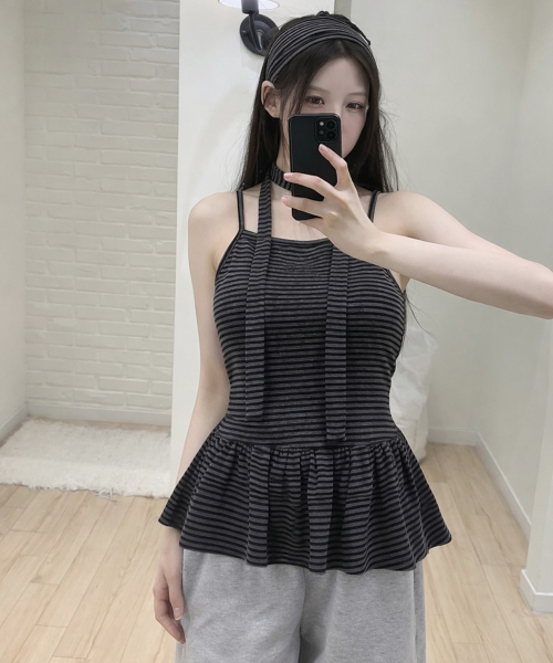 CATTLINE(カトリン)の「ヒップstストライプスリーブレス(Tシャツ/カットソー・レディース・ブラック・FREE)」の15枚目の写真