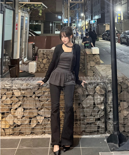 CATTLINE(カトリン)の「ヒップstストライプスリーブレス(Tシャツ/カットソー・レディース・ブラック・FREE)」の19枚目の写真