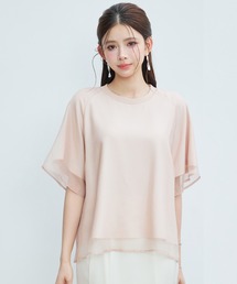 レーディス Tシャツ 異素材 ラグランスリーブ 体型カバー ゆったり カジュアル