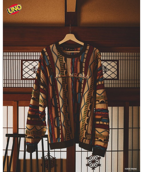 WIND AND SEA（ウィンダンシー）の「UNO x WDS MULTI STRIPED KNIT（ニット/セーター・メンズ・ブラック/ホワイト系その他・L/M）」の4枚目の写真
