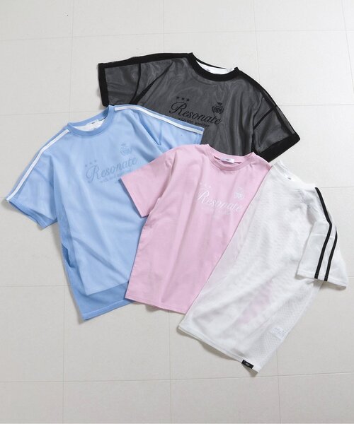 algy（アルジー）の「メッシュT & Tセット（アンサンブル・キッズ・サックスブルー/ブラック/オフホワイト・160/150/140/130）」の4枚目の写真