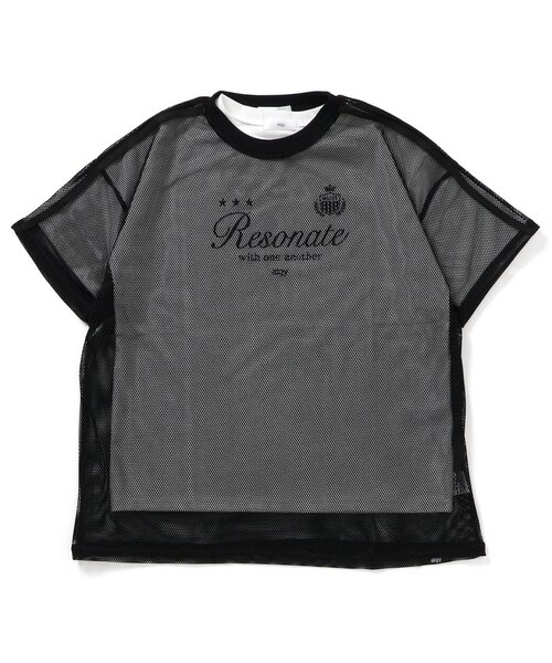 algy（アルジー）の「メッシュT & Tセット（アンサンブル・キッズ・サックスブルー/ブラック/オフホワイト・160/150/140/130）」の6枚目の写真