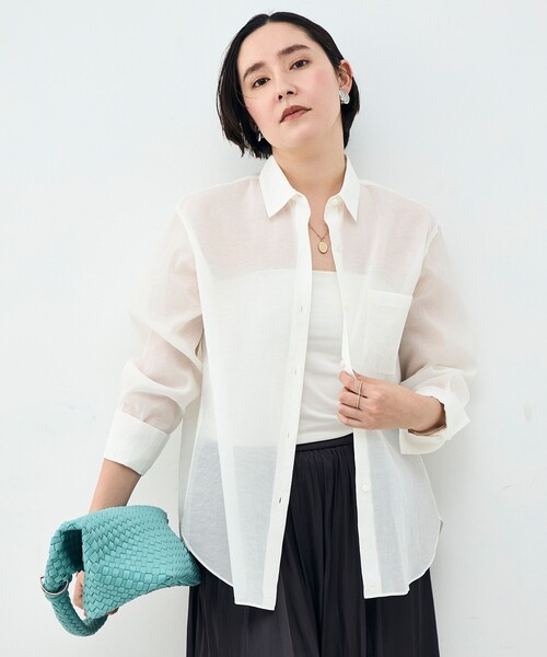＊未使用タグ無＊◆NOLLEY'S sophi◆オーガンジーシアーBL NOLLEY'S sophi - ＊未使用タグ無＊◇NOLLEY'S sophi◇オーガンジー