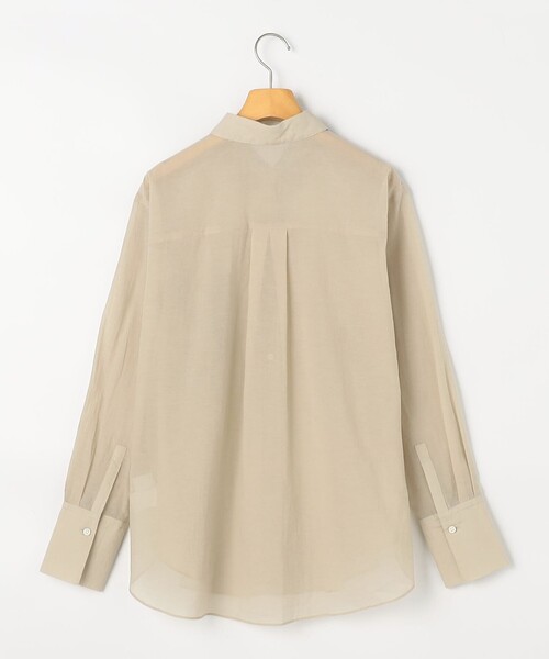 NOLLEY’S Sophi(ノーリーズソフィ)の「ウォッシャブルシアーオーガンジー2WAYシャツ(シャツ/ブラウス・レディース・サックスブルー/オレンジ/ベージュ/ホワイト・36/38)」の10枚目の写真