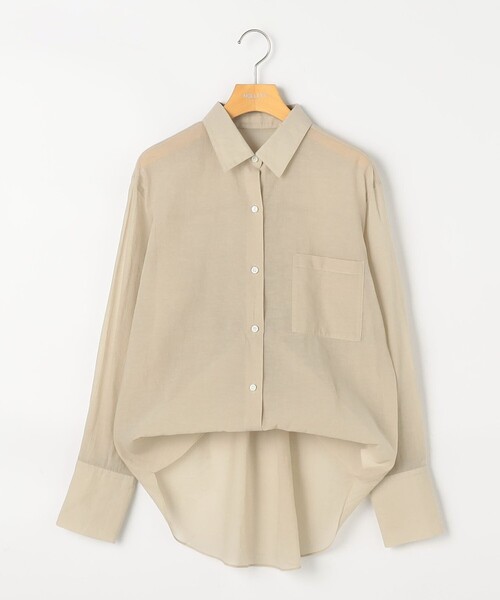 NOLLEY’S Sophi(ノーリーズソフィ)の「ウォッシャブルシアーオーガンジー2WAYシャツ(シャツ/ブラウス・レディース・サックスブルー/オレンジ/ベージュ/ホワイト・36/38)」の11枚目の写真
