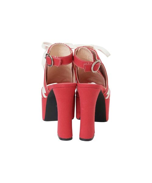 HYSTERIC GLAMOUR（ヒステリックグラマー）の「スニーカーヒールサンダル（サンダル・レディース・ブラック/レッド・24cm/23cm/25cm）」の3枚目の写真