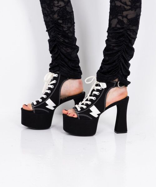 HYSTERIC GLAMOUR（ヒステリックグラマー）の「スニーカーヒールサンダル（サンダル・レディース・ブラック/レッド・24cm/23cm/25cm）」の10枚目の写真