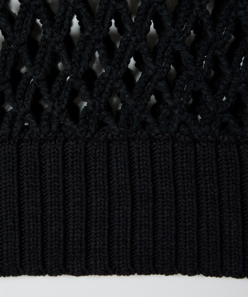 leinwande(ラインヴァンド)の「Mix Yarn Crochet Top / ミックスヤーンクロシェトップ(ベスト・レディース・ブラック・ONE SIZE)」の7枚目の写真