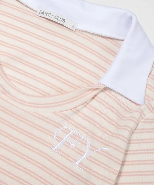 Ada.(エイダ)の「◇FANCYCLUB◇ブランド直輸入正規品/ソフト ファンシー カラー トップ SOFT FANCY COLLAR TOP(ポロシャツ・レディース・ピンク/ブルー/ブラック・FREE)」の9枚目の写真