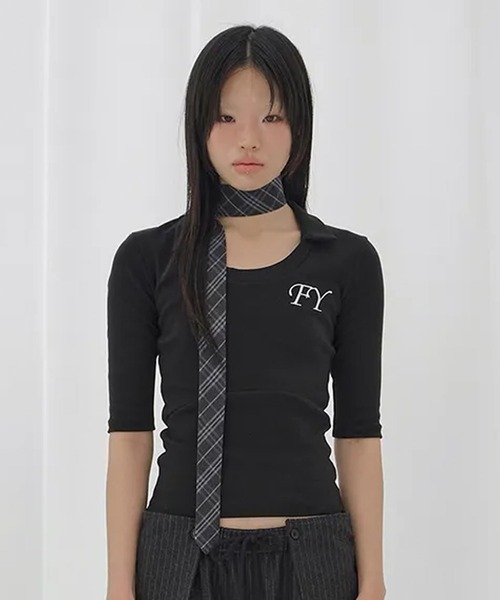 Ada.(エイダ)の「◇FANCYCLUB◇ブランド直輸入正規品/ソフト ファンシー カラー トップ SOFT FANCY COLLAR TOP(ポロシャツ・レディース・ピンク/ブルー/ブラック・FREE)」の22枚目の写真