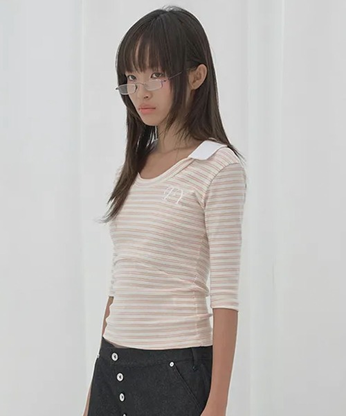 Ada.(エイダ)の「◇FANCYCLUB◇ブランド直輸入正規品/ソフト ファンシー カラー トップ SOFT FANCY COLLAR TOP(ポロシャツ・レディース・ピンク/ブルー/ブラック・FREE)」の20枚目の写真