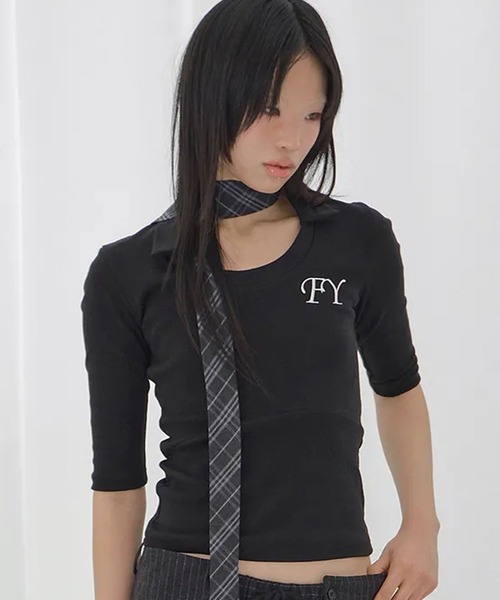 Ada.(エイダ)の「◇FANCYCLUB◇ブランド直輸入正規品/ソフト ファンシー カラー トップ SOFT FANCY COLLAR TOP(ポロシャツ・レディース・ピンク/ブルー/ブラック・FREE)」の13枚目の写真