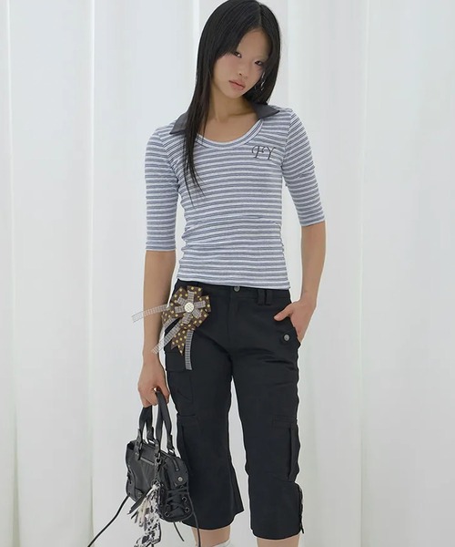 Ada.(エイダ)の「◇FANCYCLUB◇ブランド直輸入正規品/ソフト ファンシー カラー トップ SOFT FANCY COLLAR TOP(ポロシャツ・レディース・ピンク/ブルー/ブラック・FREE)」の16枚目の写真
