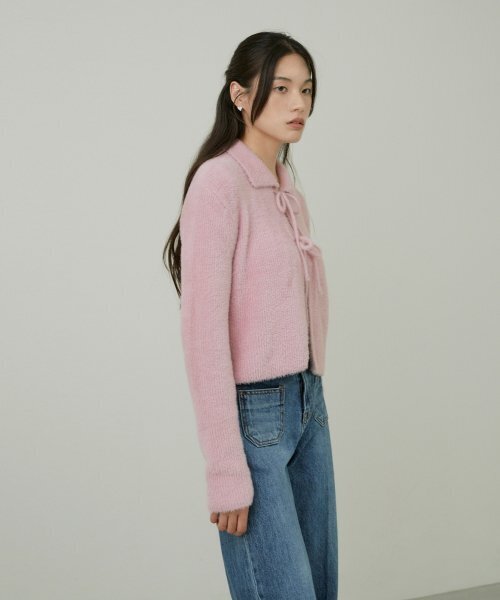 OCTETTE(オテット)の「ソフトフラッフィーカーディガン-ライトピンク(カーディガン/ボレロ・レディース・その他・FREE)」の2枚目の写真