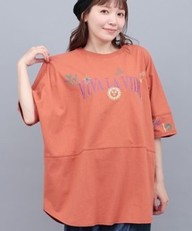 ミラグロ刺繍チュニックTシャツ