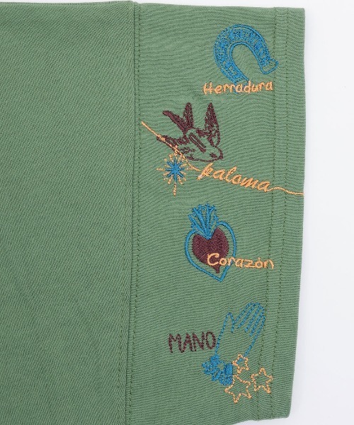 チチカカ(チチカカ)の「ミラグロ刺繍チュニックTシャツ(Tシャツ/カットソー・レディース・オレンジ/ブラック/アイボリー/グリーン・FREE)」の20枚目の写真