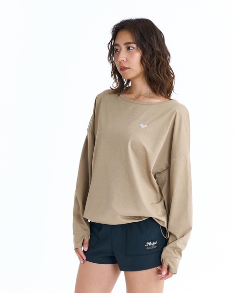 ROXY(ロキシー)の「ROXY ウィメンズ LUMINA 長袖ラッシュガード 【2026年春夏モデル】/ロキシープルオーバーラッシュガード(水着)(ラッシュガード・レディース・ブラック系その他/ベージュ/ホワイト系その他/ホワイト/ブラック・LARGE/SMALL/MEDIUM)」の5枚目の写真