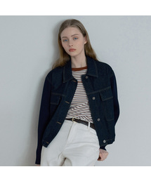 MIND BRIDGE WOMEN（マインドブリッジウーマン）の「[W]ニットミックスデニムトラッカー（デニムジャケット）」