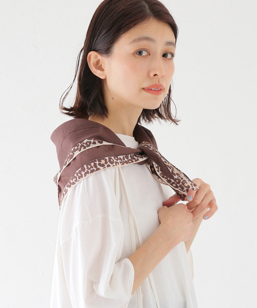 THROW(スロー)の「THROW/スロー Leopard Trim Scarf(バンダナ/スカーフ・レディース・ブラウン・FREE)」の8枚目の写真
