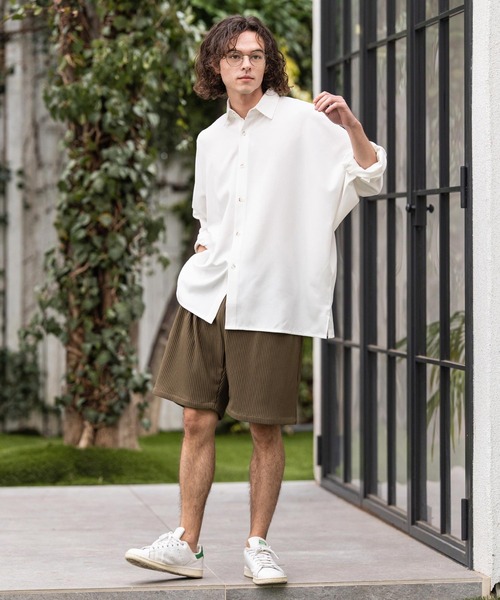 CAMBIO(カンビオ)の「mp14861-Pleats Short Pants ショートパンツ(CAM26SS-010)(その他パンツ・メンズ・ブラック/オリーブ/パープル・L/M/S)」の9枚目の写真