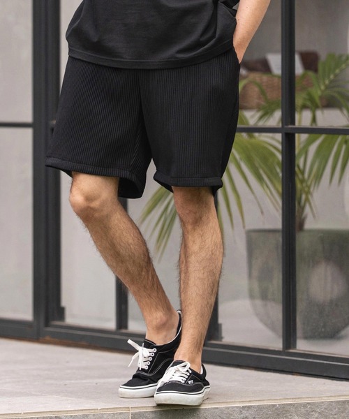 CAMBIO(カンビオ)の「mp14861-Pleats Short Pants ショートパンツ(CAM26SS-010)(その他パンツ・メンズ・ブラック/オリーブ/パープル・L/M/S)」の10枚目の写真