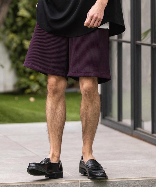 CAMBIO(カンビオ)の「mp14861-Pleats Short Pants ショートパンツ(CAM26SS-010)(その他パンツ・メンズ・ブラック/オリーブ/パープル・L/M/S)」の16枚目の写真