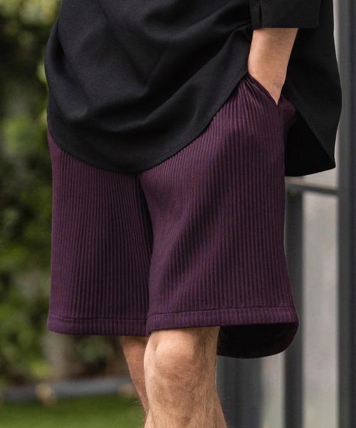 CAMBIO(カンビオ)の「mp14861-Pleats Short Pants ショートパンツ(CAM26SS-010)(その他パンツ・メンズ・ブラック/オリーブ/パープル・L/M/S)」の18枚目の写真