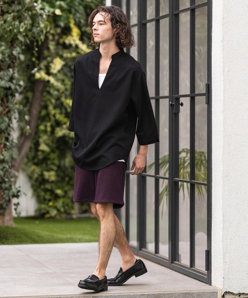 CAMBIO(カンビオ)の「mp14861-Pleats Short Pants ショートパンツ(CAM26SS-010)(その他パンツ・メンズ・ブラック/オリーブ/パープル・L/M/S)」の19枚目の写真