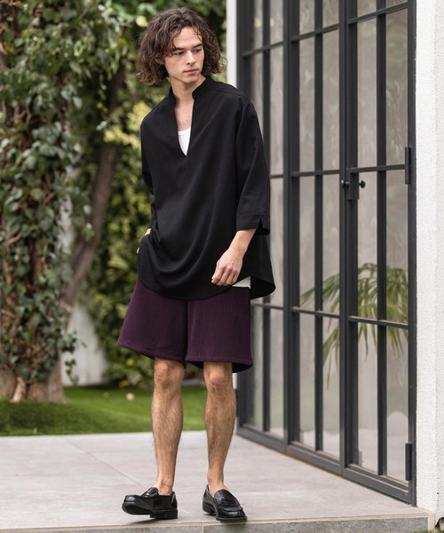 CAMBIO(カンビオ)の「mp14861-Pleats Short Pants ショートパンツ(CAM26SS-010)(その他パンツ・メンズ・ブラック/オリーブ/パープル・L/M/S)」の20枚目の写真