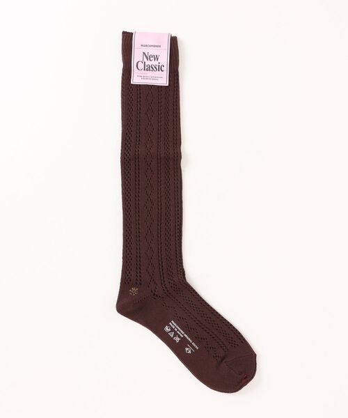 MARCOMONDE（マルコモンド）の「【MARCOMONDE】eyelet high socks 38 84IR_CO-38C（ソックス/靴下・レディース・ライトベージュ/ブラック/グレー/ダークブラウン・FREE）」の4枚目の写真