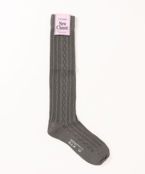 MARCOMONDE（マルコモンド）の「【MARCOMONDE】eyelet high socks 38 84IR_CO-38C（ソックス/靴下・レディース・ライトベージュ/ブラック/グレー/ダークブラウン・FREE）」の3枚目の写真