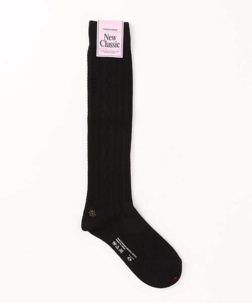 MARCOMONDE（マルコモンド）の「【MARCOMONDE】eyelet high socks 38 84IR_CO-38C（ソックス/靴下・レディース・ライトベージュ/ブラック/グレー/ダークブラウン・FREE）」の2枚目の写真