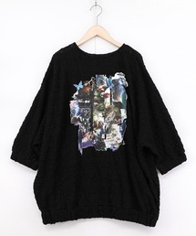 iS ScoLar | 561224：魔女の秘密コラージュ柄 シャーリングレースプルオーバー(Tシャツ/カットソー)