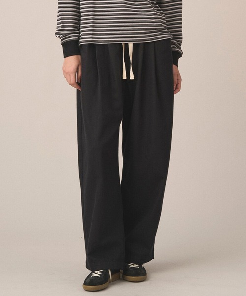 Women's Lightweight Twill 2tuck Easy Pants（その他パンツ）｜DANTON