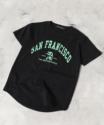 FUNALIVE（ファンアライブ）の「USAコットン カレッジロゴ半袖Tシャツ ラウンドヘムTシャツ（Tシャツ/カットソー）」