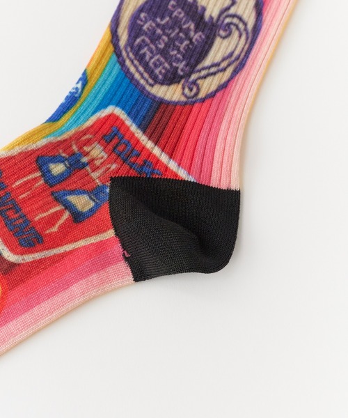 ROSTER SOX（ロスターソックス）の「ROSTER SOX/ロスターソックス プリントデザイン リブ編み クルーソックス 2026年 夏 夏服（ソックス/靴下・メンズ・その他/その他1・26-28cm）」の10枚目の写真