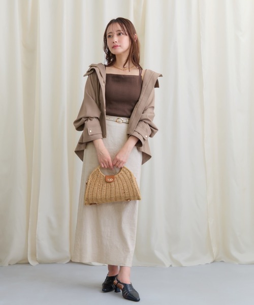 COHINA(コヒナ)の「カップ付きバッククロスキャミソール 【低身長・小柄女性】(キャミソール・レディース・ブラック/ブラウン/レッド/ホワイト・ONE SIZE)」の11枚目の写真