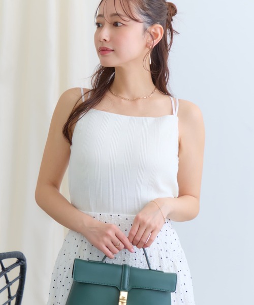 COHINA(コヒナ)の「カップ付きバッククロスキャミソール 【低身長・小柄女性】(キャミソール・レディース・ブラック/ブラウン/レッド/ホワイト・ONE SIZE)」の17枚目の写真