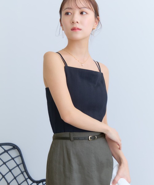 COHINA(コヒナ)の「カップ付きバッククロスキャミソール 【低身長・小柄女性】(キャミソール・レディース・ブラック/ブラウン/レッド/ホワイト・ONE SIZE)」の22枚目の写真